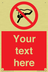 Custom prohibition No sub aqua diving